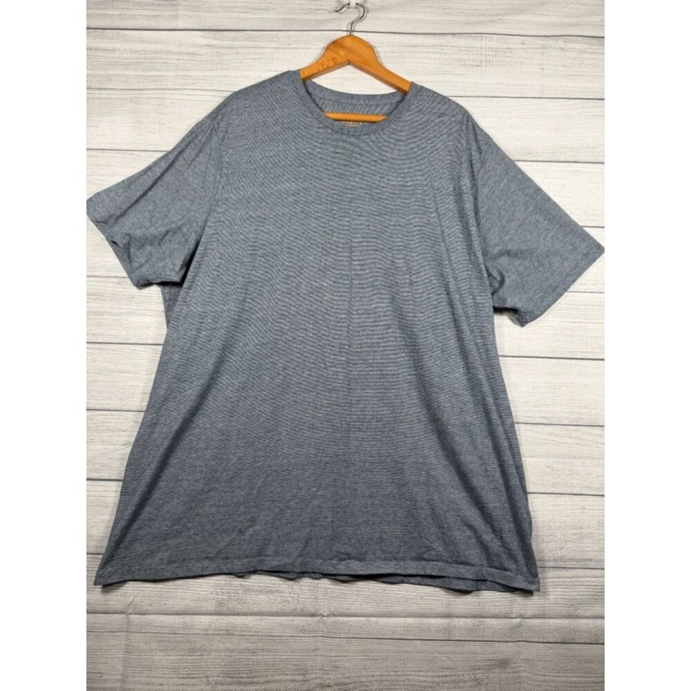 The Foundry Supply Co Men’s 3XL Gray Micro Stripe Short Sleeve T-Shirt 4126